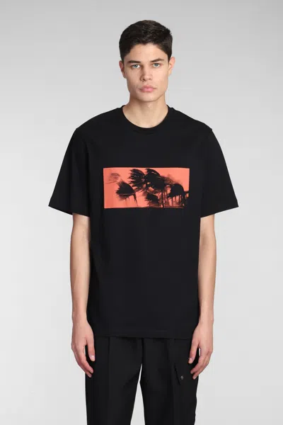 Oamc Graphic-print Organic Cotton T-shirt In Black