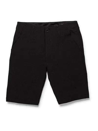 Volcom Men's New Aged Stone Elastic Waist Drawstring Shorts In Black