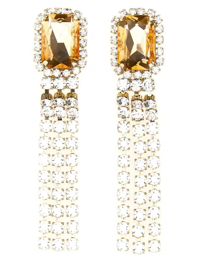 Dea Crystal Stone Pendant Earrings Jewelry In Orange