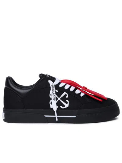 Off-white New Vulcanized Black Fabric Sneakers