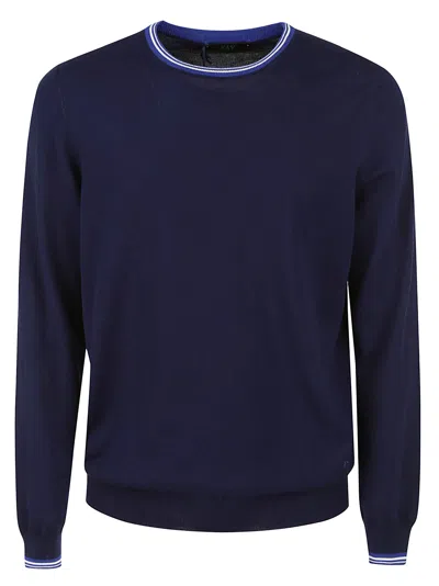 Fay Stripe Sweatshirt In Blue
