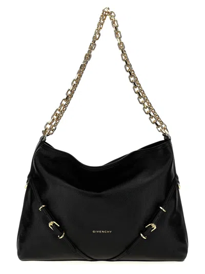 Givenchy Voyou Chain Medium Shoulder Bag In Black