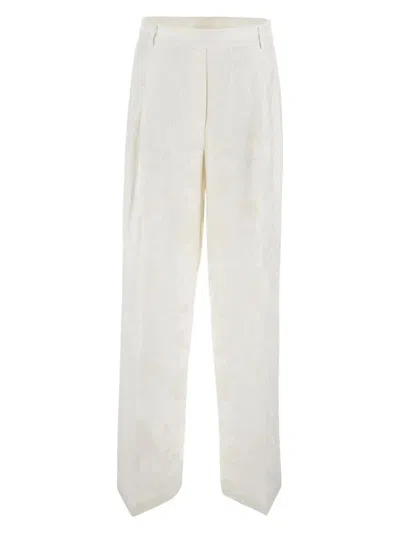 Semicouture Viscose Trouser In White