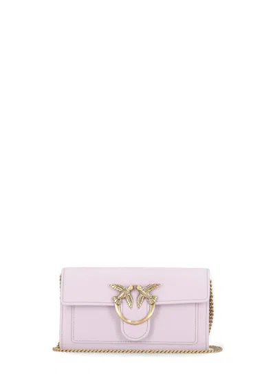 Pinko Love One Simply Wallet In Lilla Gold