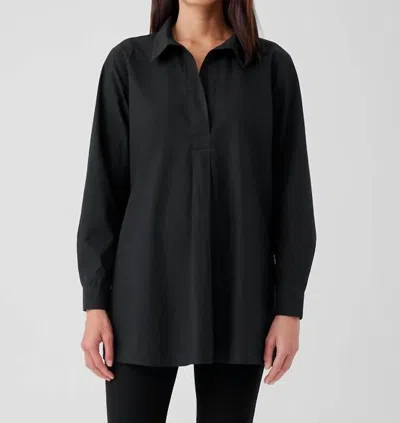Eileen Fisher Classic Collar Tunic In Black
