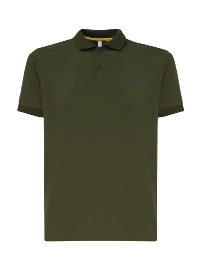 Sun 68 Polo T-shirt In Cotton In Green