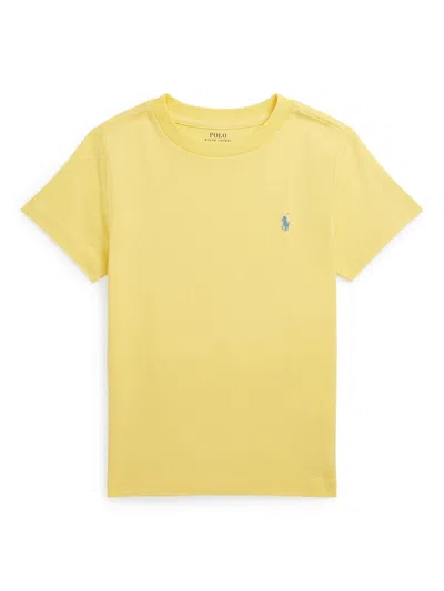 Ralph Lauren Kids' Yellow T-shirt With Blue Pony In Verde