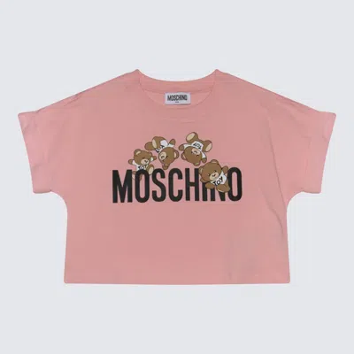 Moschino Kids' Pink Multicolour Cotton Blend T-shirt In Rosa