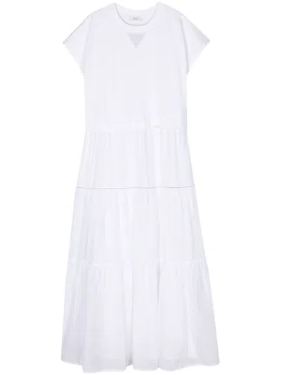 Peserico Dress With Gathered Details In White