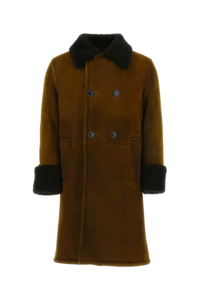 Prada Coats In Brown