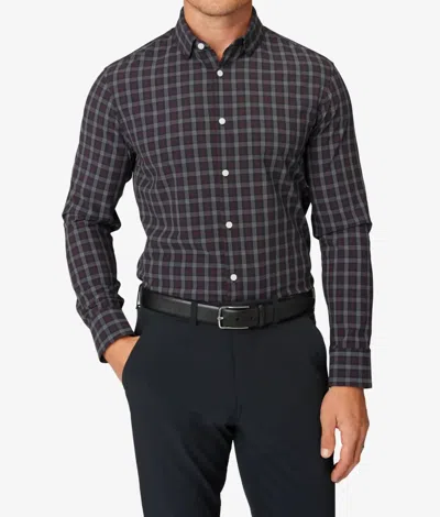 Mizzen + Main Leeward Dress Shirt In Black Dallas Plaid In Multi