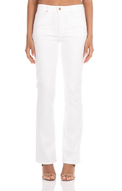 Fidelity Lily Bootcut Pant In Magnolia White In Multi