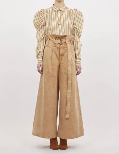 Ulla Johnson Dari Blouse In Sand In Beige