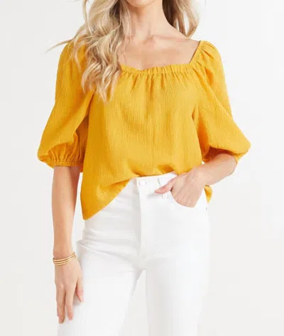 Bb Dakota Peregrine Square Neck Top In Mustard In Yellow