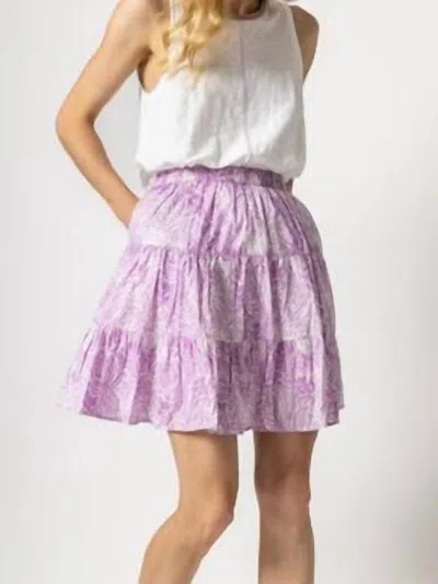 Lilla P Short Peplum Skirt In Multi