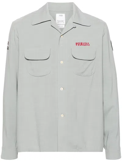 Visvim Keesey Logo-embroidered Shirt In Grey
