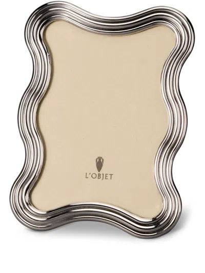 L'objet Ripple Platinum Picture Frame In Silver