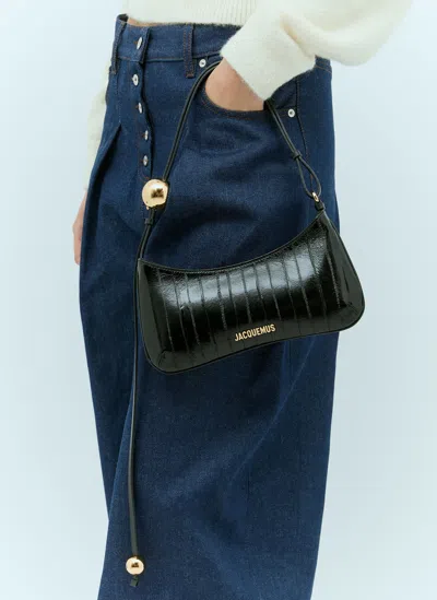 Jacquemus Le Bisou Perle Shoulder Bag In Black