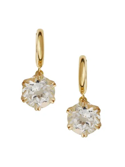 Ileana Makri Women's Crown 18k Yellow Gold & Gemstone Drop Earrings In White Topaz