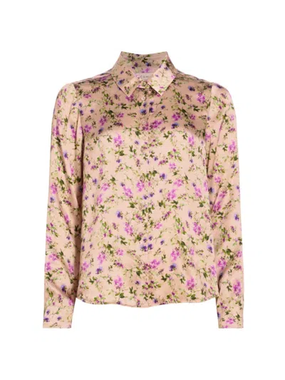 Cami Nyc Women's Crosby Floral Silk Blouse In Spring Geranium