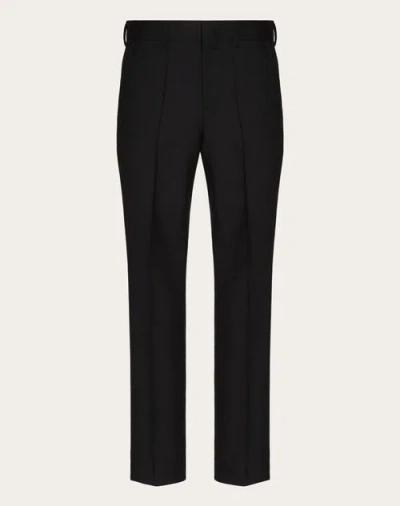 Valentino Mohair Wool Trousers In Black