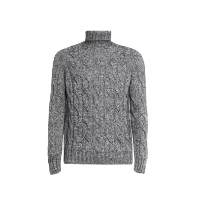 Saint Laurent Turtleneck Jumper In Silver