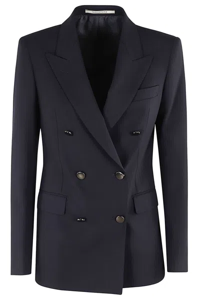 Tagliatore Double Breasted Tailored Jacket In Blue