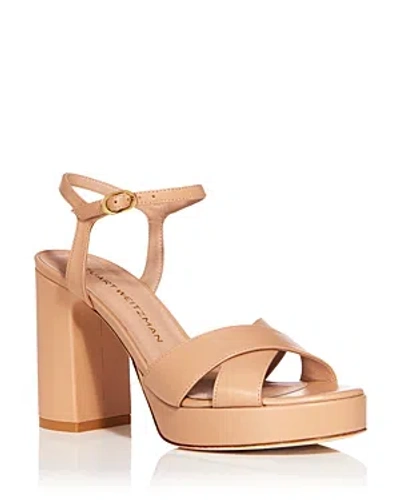 Stuart Weitzman Dayna Platform Sandal In Adobe