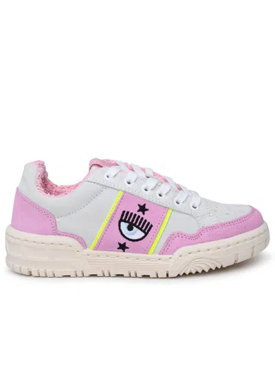 Chiara Ferragni Pink Suede Cf1 Sneakers In Multicolor