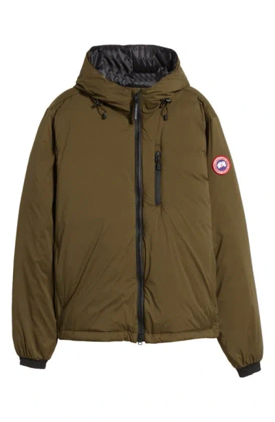 Canada Goose Lodge Hooded Jacket In Military_green_vert_militaire