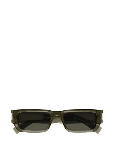 Saint Laurent Men's Sl 660 Acetate Rectangle Sunglasses In Brown