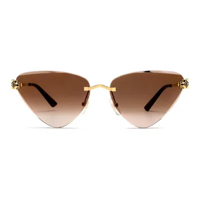 Cartier Sunglasses In Oro/marrone