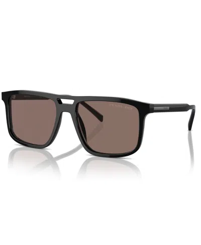 Prada Pr A22s Aviator Frame Sunglasses In Black