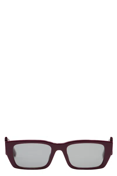 Palm Angels Rectangular Frame Sunglasses In Purple