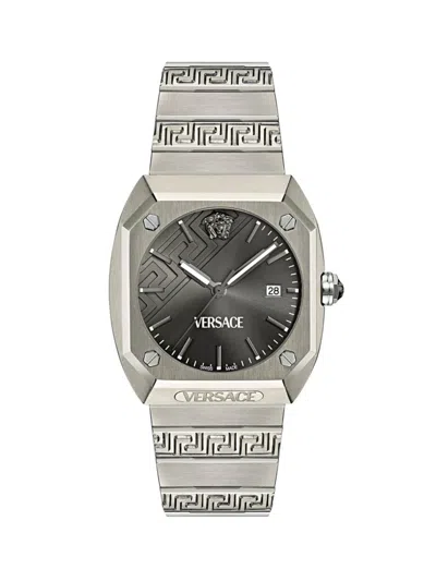 Versace Men's Antares Titanium Bracelet Watch/44x41.5mm In Grey
