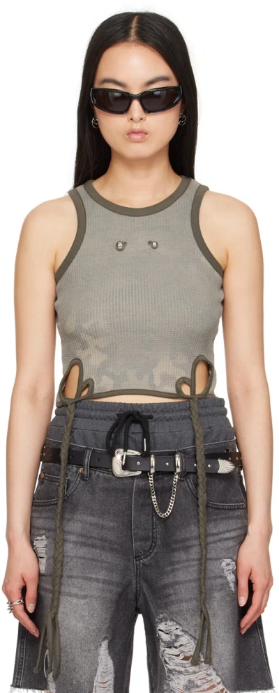 Andersson Bell Strap-detail Tank Top In Green