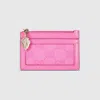 Gucci Luce Card Case Wallet In Pink