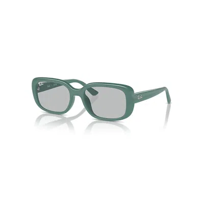 Ray Ban Rb4421d Washed Lenses Bio-based Sonnenbrillen Algae Green Fassung Grau Glas 56-18