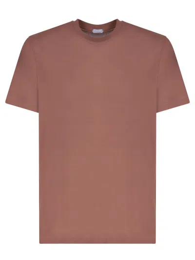 Zanone T-shirts In Brown