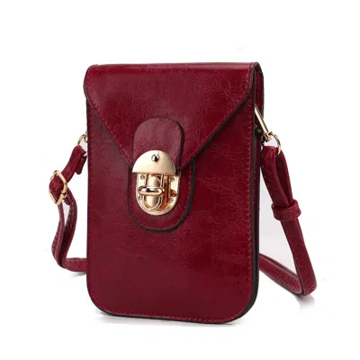 Mkf Collection By Mia K Kianna Vegan Leather Phone Crossbody Bag In Red