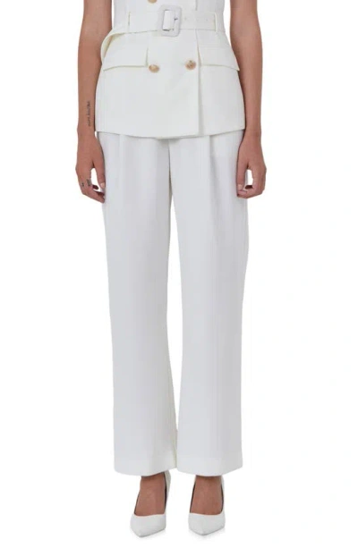 Endless Rose Women's Low Rise Pocket Trousers In Ivory