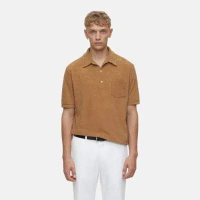 Closed Short Sleeve Polo Sandalwood In Brown
