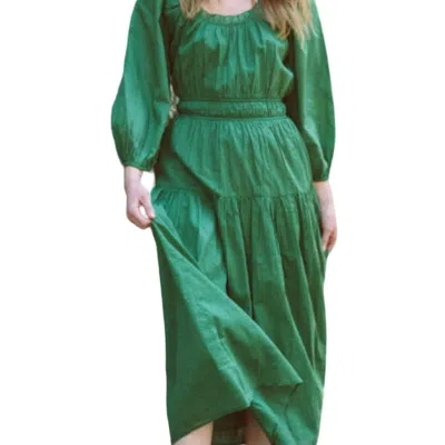 The Great Moonstone Dress In Bright Moss In Green