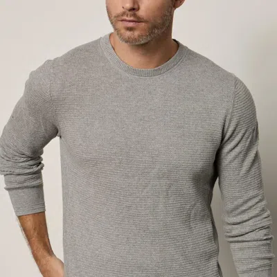 Velvet By Graham & Spencer Ace Thermal Crew Shirt In Heather Grey