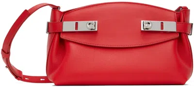 Ferragamo Pouch Hug Crossbody Bag In 006 Flame Red || Fla