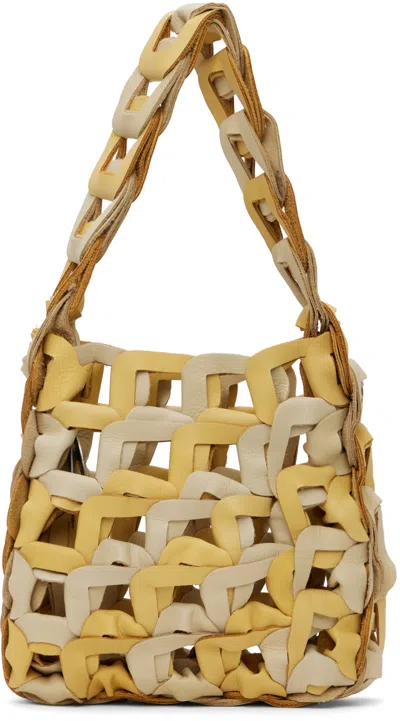 Sc103 Links Leather Shoulder Bag In Sand