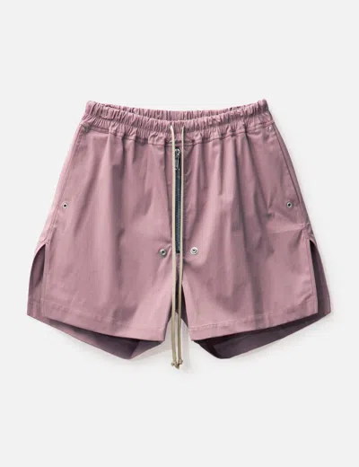 Rick Owens Bela Boxers Poplin Shorts In Pink