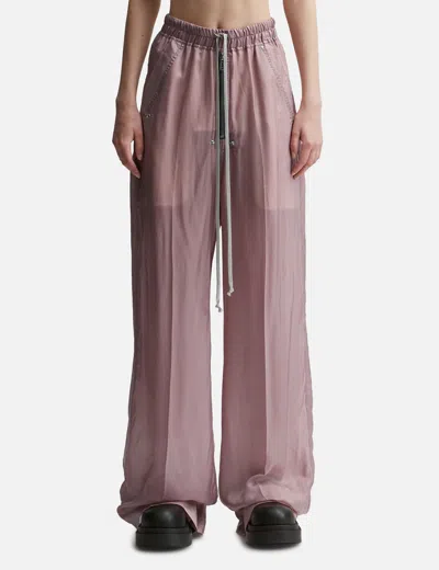 Rick Owens Geth Belas Semi-sheer Trousers In Pink