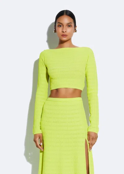 Lapointe Matte Viscose Top In Lime