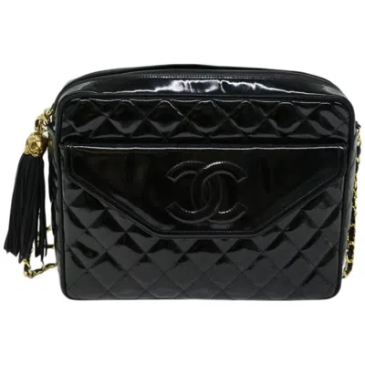 Pre-owned Chanel Camera Black Patent Leather Shoulder Bag ()